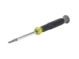 Klein Tools 32581 4-in-1 Electronics Screwdriver Set with Precision Machines Bits: 2 Slotted