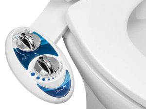 LUXE Bidet NEO 120 - Self Cleaning Nozzle - Fresh Water Non-Electric Bidet Toilet Attachment (Blue)