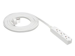 Amazon Basics 15-Foot 3-Prong Flat Plug Grounded Indoor Extension Cord with 3 Outlets - 13 Amps