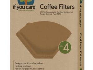 If You Care # 4 Cone Shaped Unbleached All Natural Compostable Coffee Filters