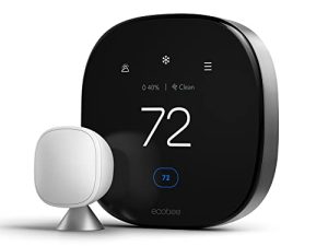 NEW 2022! ecobee Smart Thermostat Premium with Siri and Alexa and Built in Air Quality Monitor and Smart Sensor