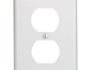 Leviton 80503-W 1-Gang Duplex Device Receptacle Wallplate