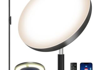 Keepsmile Double Side Lighting Led Floor Lamp with Remote Smart App 36W/2600LM Bright Tall Standing RGB Floor Lamp Angle Multicolor Dimmable Modern Floor Lamps for Livingroom Bedroom Office