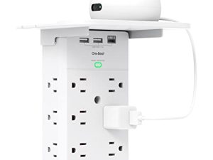 Wall Outlet Extender with Shelf