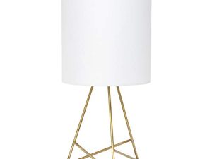 Simple Designs LT2066-GDW Down to the Wire Fabric Shade Table Lamp