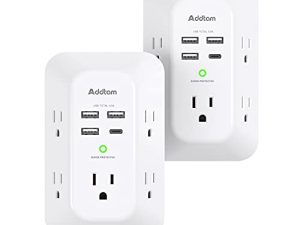 2 Pack USB Wall Charger Surge Protector