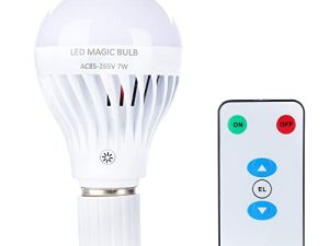 BSOD LED Magic Bulbs Self-Charging Emergency Lightbulb eBulb Cool White for Home Power Failure with Remote Controller Rechargeable Battery E26 Camping Lamp Indoor Outages Lighting Flashlight