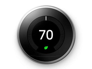 Google Nest Learning Thermostat - Programmable Smart Thermostat for Home - 3rd Generation Nest Thermostat - Works with Alexa - Stainless Steel