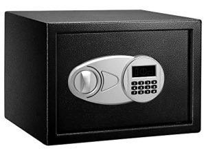 Amazon Basics Steel Security Safe and Lock Box with Electronic Keypad - Secure Cash