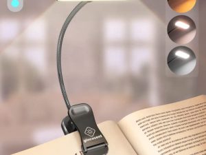 Glocusent Horizontal ET-Head Book Light for Reading in Bed