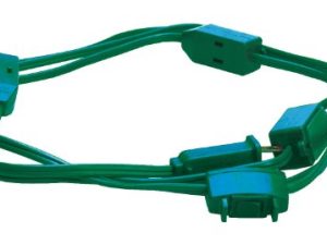 Woods 2189 Extension Cord For Christmas Or Holiday Lights With 9 Outlets For Indoors (15 Ft