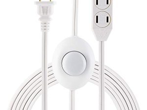GE 42803 3 Outlet Extension Cord with On/Off Switch Perfect for Lamps