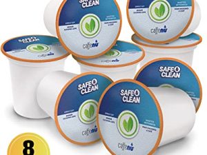 8-Pack Keurig Cleaning Pods Compatible With Keurig Coffee Makers 1.0 & 2.0. Stain Remover. Eco Rinsing. Non-Toxic