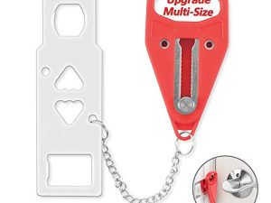 Portable Door Lock Home Security Door Locker Travel Lockdown Locks for Additional Safety and Privacy Perfect for Traveling Hotel Home Apartment College