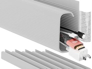 EVEO Cable Management 96'' J Channel- 6 Pieces Cord Cover- Cable Raceway - Cable Management Under Desk