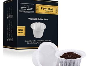 Disposable Coffee Filters 360 Counts Coffee Filter Paper for Keurig Brewers Single Serve 1.0 and 2.0 Use with All Brands K Cup Filter (1)