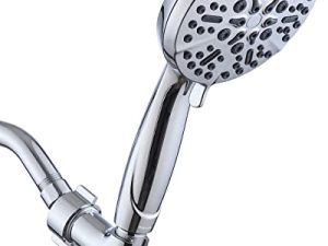 Shower Head with Handheld High Pressure-Full Body Coverage Powerful Rain Showerhead with Extra 60" Long Hose and Adjustable Brass Joint Holder- The Perfect Detachable Shower Heads for Bathroom Upgrade