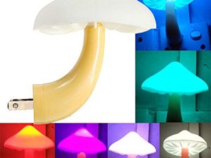 AUSAYE Sensor LED Night Light Plug in Lamp Mushroom Night Light 7-Color Changing Magic Mini Pretty Mushroom-Shaped Night Lights for Adults Kids NightLight