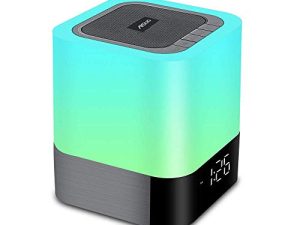 Aisuo Night Light-5 in 1 Bedside Lamp with Bluetooth Speaker