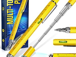 Multitool Pen Gifts for Men Dad - Stocking Stuffers for Men Women Unique Christmas Birthday Tool Gift for Dad Men Husband Who Have Everything Cool Gadget for Engineer Carpenter Woodworker Construction