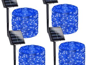 LORRYTE 4-Pack 160FT 400 LED Solar String Lights Outdoor