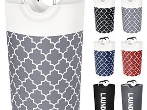 Fabspace Large Laundry Basket Laundry Hamper Bag Washing Bin Clothes Bag Collapsible Tall with Handles Waterproof Travel Bathroom College Essentials Storage for College Dorm