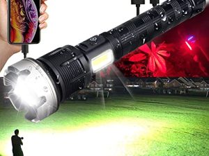 Rechargeable Flashlights High Lumens 2000000 Zoomable 2021 Best Floodlight Spotlight Strobe Light Lanterns World's Brightest Flashlight for Outdoor Emergencies Camping Fishing Power Outage Cars