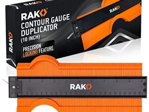 RAK Contour Gauge - 10 Inch Edge Profile Measuring Tool with Lock - Christmas Gifts & Stocking Stuffers for Men - Super Duplicator for Shape and Outline of Flooring