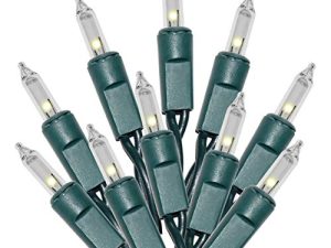 Clear Christmas Lights Green Wire
