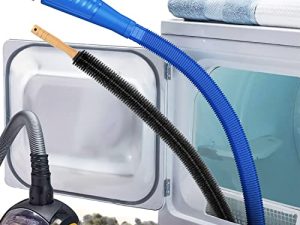 Sealegend 2 Pieces Dryer Vent Cleaner Kit and Dryer Lint Brush Vacuum Hose Attachment Brush Lint Remover Power Washer and Dryer Vent Vacuum Hose（Deep Blue）