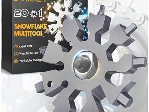 Snowflake Multitool Tools Gifts for Men - Christmas Stocking Stuffers for Men Adults Gifts for Dad Women 20 in 1 Multi Tool Cool Gadgets for Men Portable Screwdriver Mini Pocket Tools for Husband Him