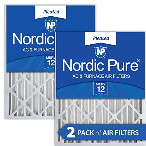 Nordic Pure 20x25x4 MERV 12 Pleated AC Furnace Air Filters 2 Pack Nordic Pure 20x25x4 MERV 12 Pleated AC Furnace Air Filters 2 Pack