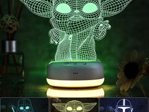 3D Star Wars Night Light for Kids - 3 Patterns and 16 Color Change Decor Lamp - Warm White Light for Sleep - Star Wars Toys for Kids - Birthday & Christmas Gifts for Boys Girls and Star Wars Fans
