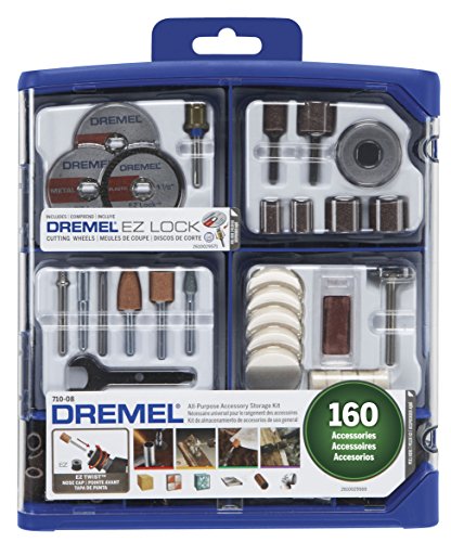 Dremel Rotary Tool Accessory Kit- 710-08- 160 Accessories- EZ Lock Technology- 1/8 inch Shank- Cutting Bits Dremel Rotary Tool Accessory Kit- 710-08- 160 Accessories- EZ Lock Technology- 1/8 inch Shank- Cutting Bits