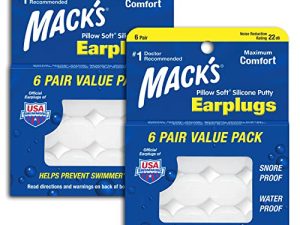 Mack's Pillow Soft Silicone Earplugs - 6 Pair (Pack of 2)