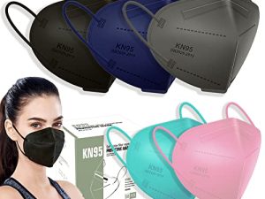 DIDIOOI Face Masks 50pcs 5-Ply Cup Dust Safety Masks Breathable & Comfortable Disposable FaceMask Respirator Protection Mask