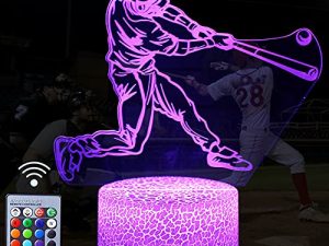 Baseball Player Night Light