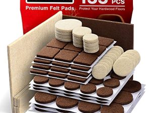 Felt Furniture Pads X-PROTECTOR 133 PCS Premium Furniture Pads - Felt Pads Furniture Feet Best Wood Floor Protectors - Protect Your Hardwood & Laminate Flooring!