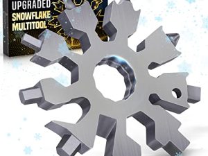 PARIGO Snowflake Multi Tools Gifts for Men-20-in-1 Multitool Christmas Stocking Stuffers for Dad Gifts for Men Women Pocket Size Cool Gadgets for Portable Screwdriver Wrench Bottle Opener Mini Tool