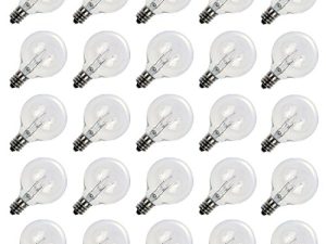 G40 Replacement Light Bulbs 5W Clear Globe Bulb fits E12 C7 Candelabra Screw Base Sockets