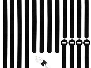 100PCS Reusable Cable Ties - Multi-Purpose Cable management Hook & Loop Cable Straps Wire Ties
