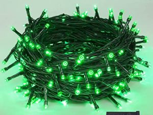 YIQU Extendable 82FT 200 LED Green Christmas String Lights Outdoor/Indoor