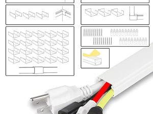 Cord Hider - The Ultimate Solution to Conceal Your Cords Raceway Cable Concealer Kit
