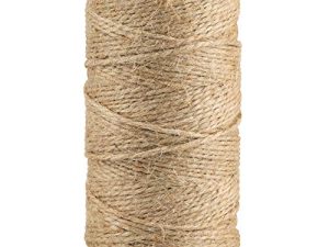 KINGLAKE 328 Feet Natural Jute Twine Best Arts Crafts Gift Twine Christmas Twine Durable Packing String