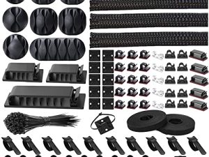 192 PCS Cable Management Kit 4 Wire Organizer Sleeve