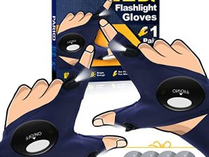 PARIGO Men Gifts Gloves Light Gadgets - Stretchy Fishing Flashlight Cool Light Tools Women Men Dad Guy Hands | Birthday Christmas Stocking Stuffers Unique Mechanic Gifts Ideas Camping Car Accessories
