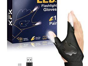 KFK Stocking Stuffers for Men LED Flashlight Gloves Gifts for Men