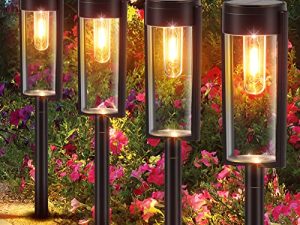 LETMY Solar Pathway Lights Outdoor