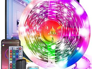HRDJ Led Strip Lights 25ft Smart Led Lights with App Control Remote