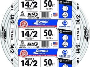 Southwire 28827422 50' 14/2 with ground Romex brand SIMpull residential indoor electrical wire type NM-B
